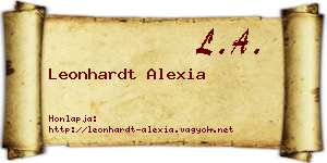 Leonhardt Alexia névjegykártya